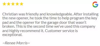 happy customers 5 star review - two step garage doors