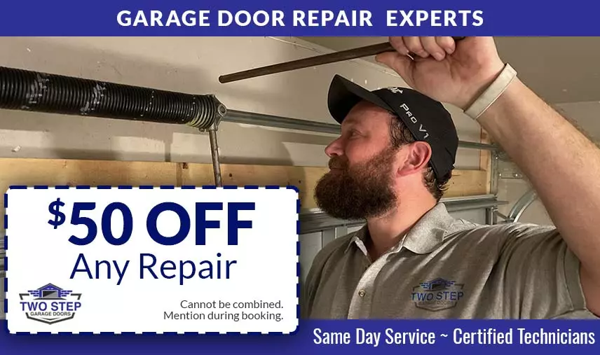 $50 off any garage door repair service - two step